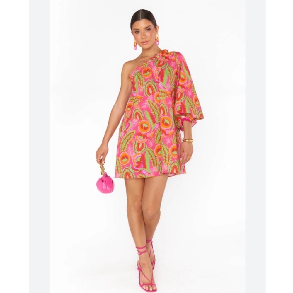NWT Show Me Your Mumu High Volume Mini Dress  Paradise Palms
